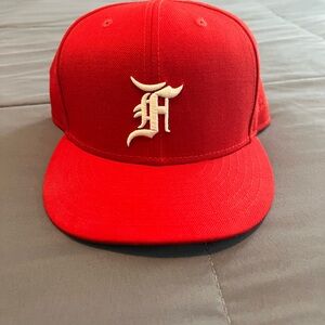 Red Fitted Cap Fear of God